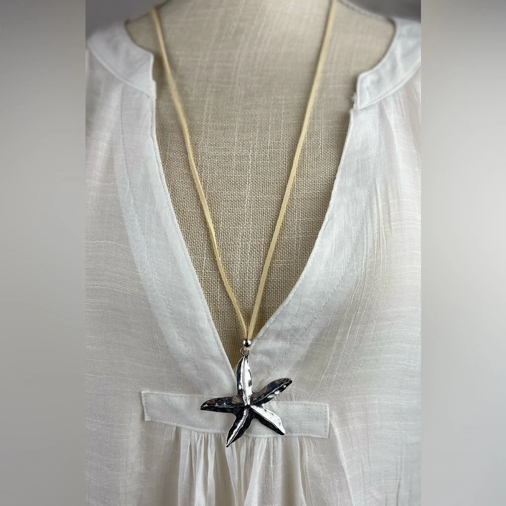Bohemian Starfish Pendant Necklace - Picture 3 of 6